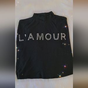 H&M Black movk neck crop